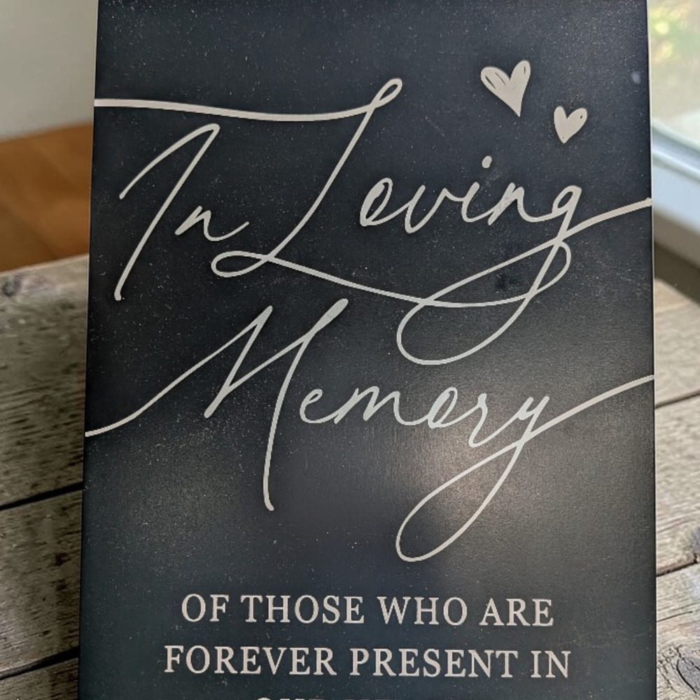 In Loving Memory Decorative Wall Plaque - Black